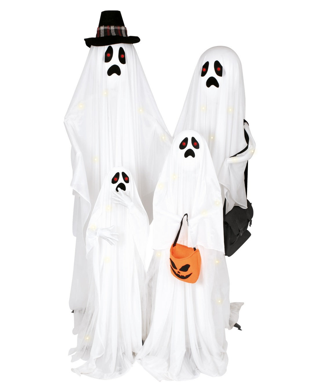 Standing Family of 4 Ghosts