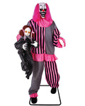 1.82m Animated Scary Clown with Little Girl