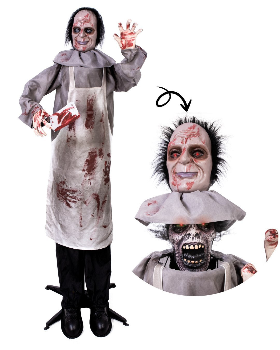 Double-Headed Butcher Animatronic - 180cm