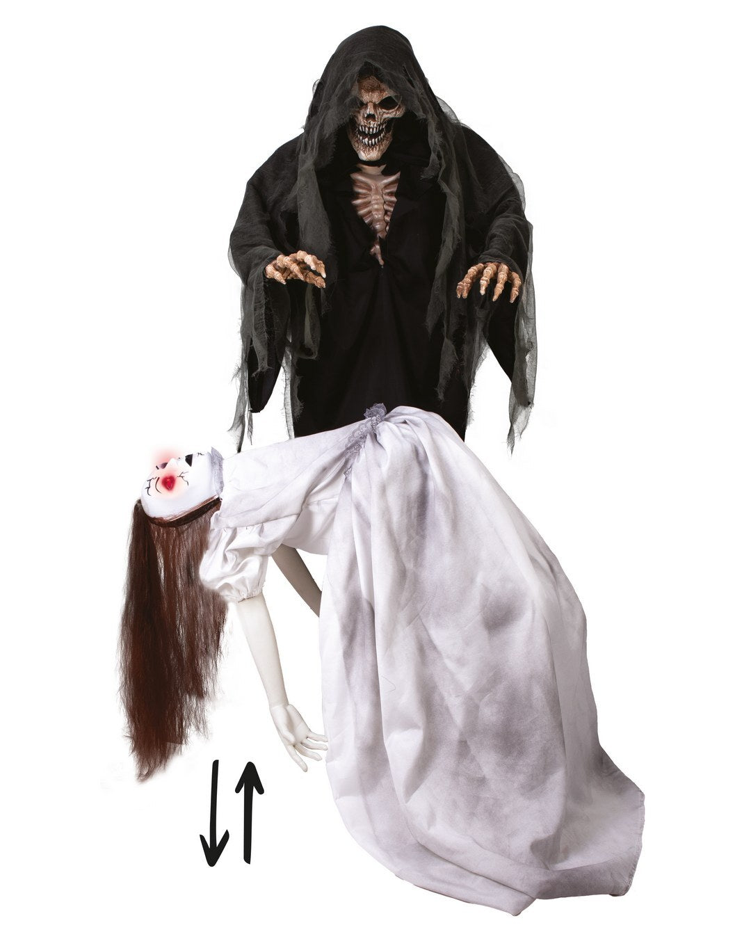 1.7m Animated Grim Reaper and Levitating Girl