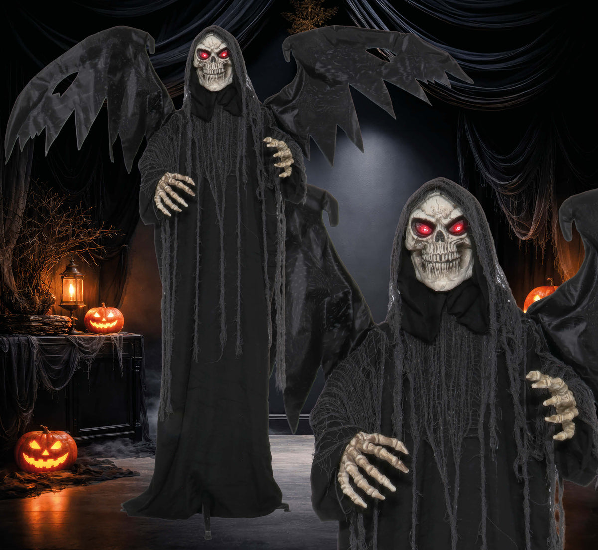 170cm Winged Skeleton Animated Prop