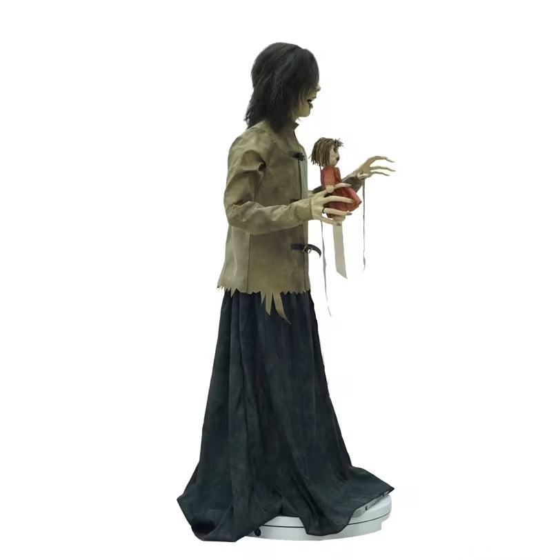 5 Ft. Maniac Mary in a Straitjacket with Doll Animated Decoration
