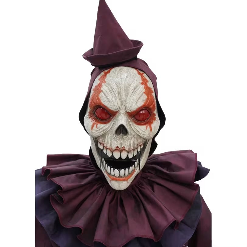 5 Ft. Skeleton Clown Mechanical Jack-in-the-Box Decoration