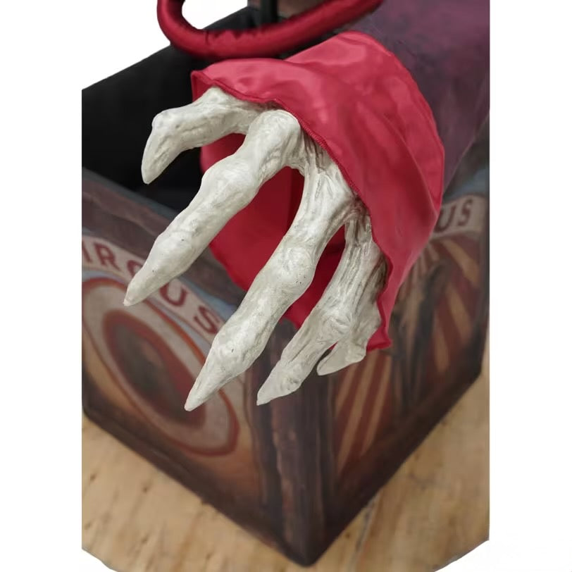 5 Ft. Skeleton Clown Mechanical Jack-in-the-Box Decoration