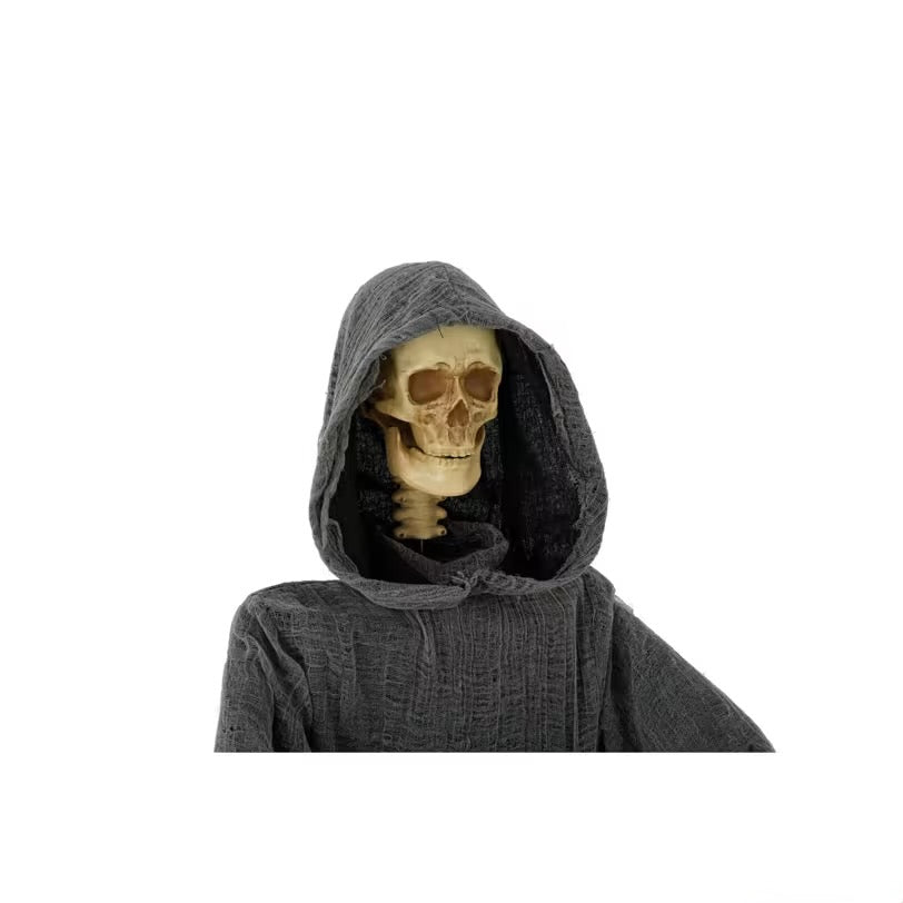 5 Ft. Two Skeleton Reapers Carrying a Coffin Decoration