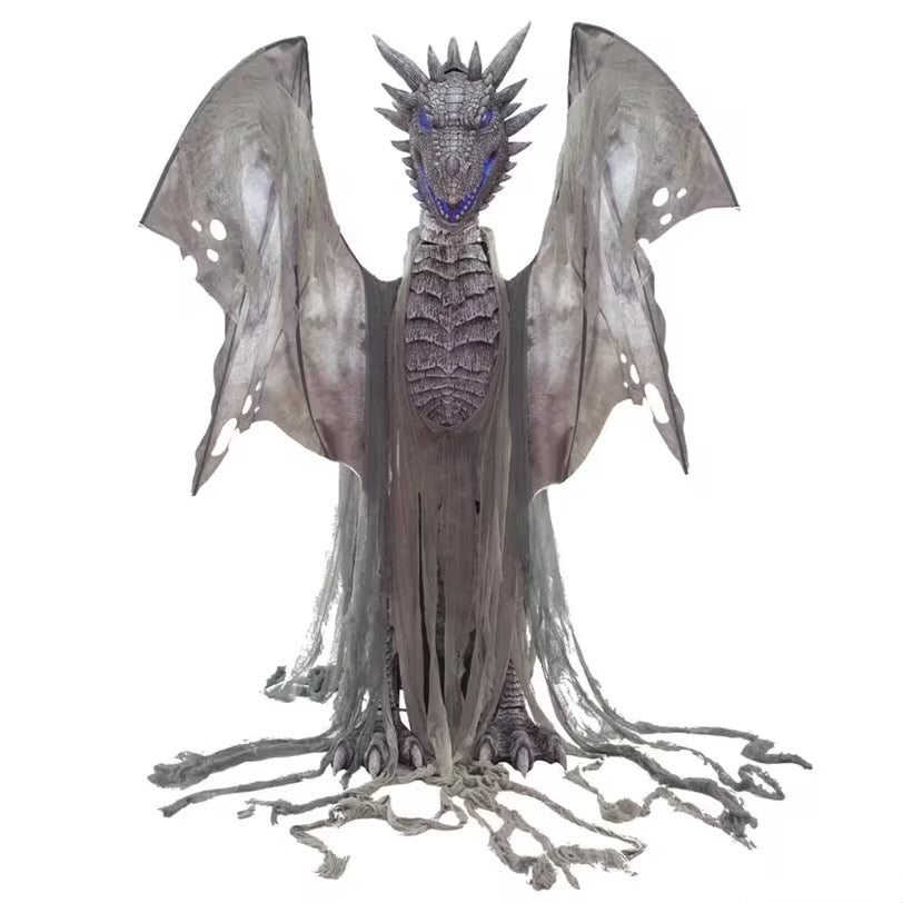 7 Ft. Animated Winter Dragon Decoration