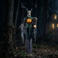 8 Ft. 2" Animated Skeleton Forest Creature with Horns Decoration