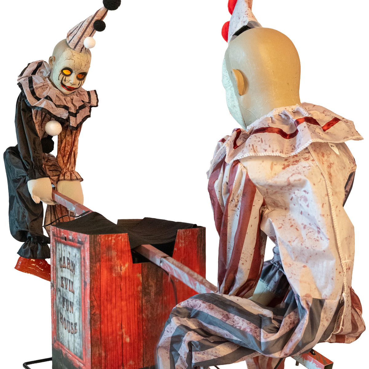 2 Clowns on Seesaw Animated Prop