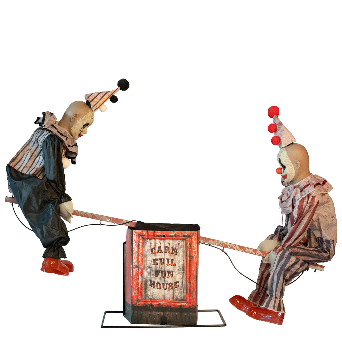 2 Clowns on Seesaw Animated Prop