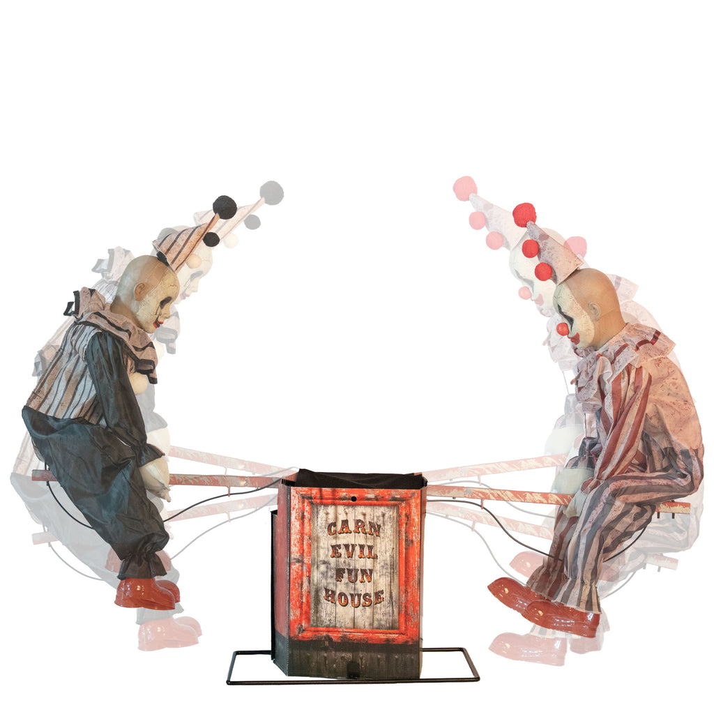 2 Clowns on Seesaw Animated Prop