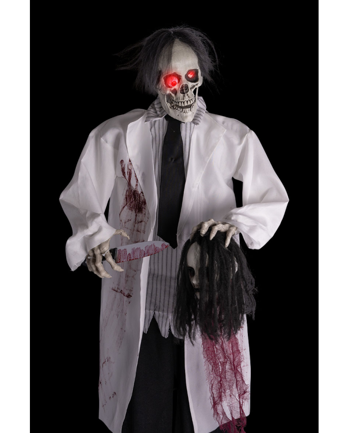 Horror Skeleton Doctor with Light, Sound & Movement – 180cm