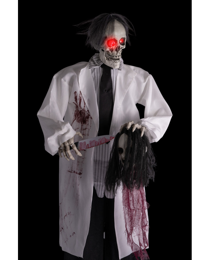 Horror Skeleton Doctor with Light, Sound & Movement – 180cm
