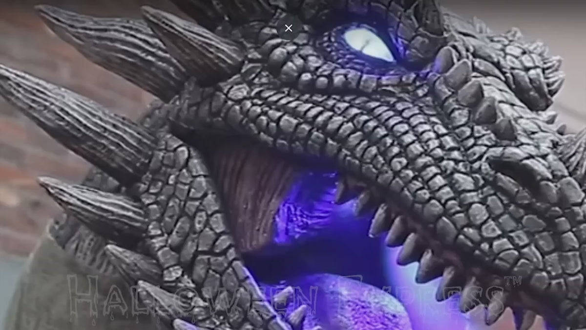 7 Ft. Animated Winter Dragon Decoration