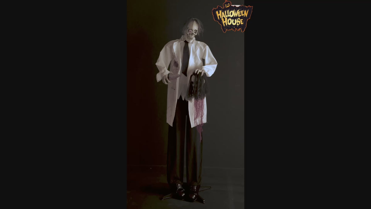 Horror Skeleton Doctor with Light, Sound & Movement – 180cm