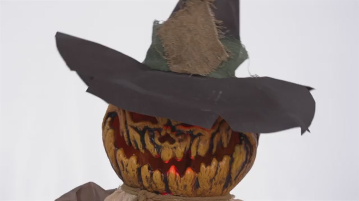 Scarecrow Pumpkin Terror Animated Prop