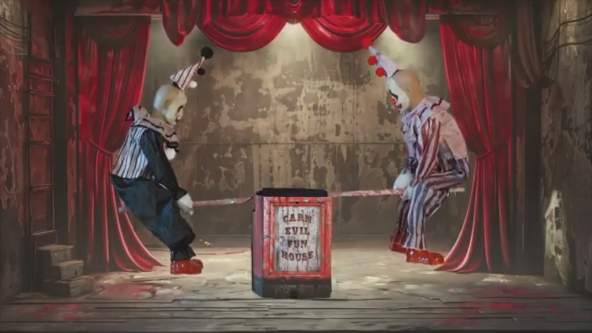 2 Clowns on Seesaw Animated Prop