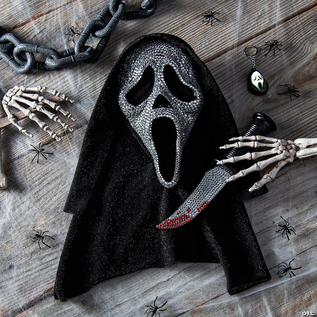 Exclusive Ghost Face® Bling Mask, Knife & Light-Up Keychain Collectible Box Set