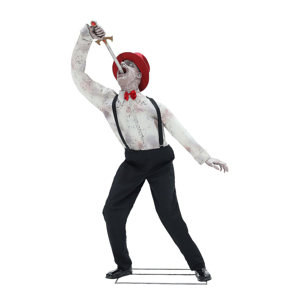 6 Ft. Evil Circus Sword Swallower Animated Prop